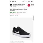 Nike  SB Charge Canvas Skateboard ShoesBlack White Women’s Size 9.5 Photo 8
