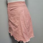 Madewell  pink denim zip aline mini skirt size 4 Photo 3