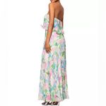 AQUA  Formal Women’s Printed Pleated Strapless Dress Sz 8 Photo 4