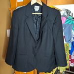 Leslie Fay Vintage Haberdashery II By  Black Blazer Jacket Size 16W / 36 Photo 0