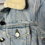 Rebecca Minkoff Light Blue Faux Fur Collar Clark Studded Denim Jacket Size XS Photo 6