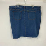 Torrid Black Side Stipe Raw Hem Denim Skirt Photo 3