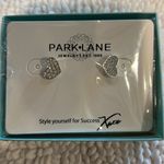 Park Lane  Dainty Earrings - Silver Hearts with mini Crystals Photo 2