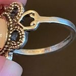 Oval simulated opal silver plated ring size 7.75 Photo 7