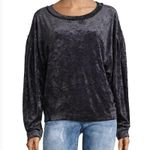 Free People  Plush Velvet Pullover in Gray Med. NWOT Photo 1