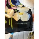 Vintage Echo Multi Floral Silk Scarf 48x10 – Classic Retro Print Photo 3