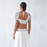 Free People Lotus Embroidered Crop Top Photo 3
