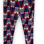 LuLaRoe Womens Leggings Sz TC Burgundy Gray Bunny Rabbit Print Teal 12 14 16 18 Photo 2
