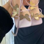 Pink Butterfly detail high heels with straps #floralheels 8.5 unbranded Photo 2