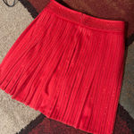 Revolution Dancewear Nylon apparel red rinestone pleated holiday skort small  Photo 0