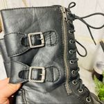 Madden Girl Madden Black Combat Moto Women Booties with double buckle and laces, size 7 Photo 8