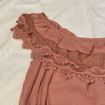 5 Ambiance Lace Ruffle Cottagecore Pink Cold Shoulder Romper Size M Size M Photo 2
