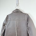 Anthropologie  Gray Kerry Reversible Faux Fur Longline Coat Photo 4