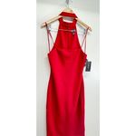 Liv Foster Mermaid Gown Size 4US Red Halterneck Sleeveless Party‎ Dress NEW Photo 3