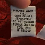 Vintage 90s Y2K Sostanza Slip Dress Red Black Floral Velvet Straps Chemise L Size L Photo 8