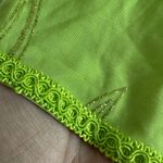 AL RAQIA Green Glitter Flames Gown Size XL Photo 3