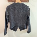 Banana Republic NWT Faux Leather Marled Wool Blend Zip Front Moto Jacket Size 6 Photo 5