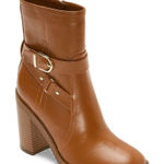 Liz Claiborne  Womens Olinda Block Heel Booties Brown Size 10M Photo 0