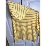 Toad & Co Foothill Long Sleeve Hoodie Size S Yellow Brown Stripes Casual Pullover Photo 5