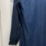 Cloth & Stone  Dark Blue Chambray Long Sleeve Mini Shirt Dress - Size Small Photo 11