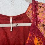 Free People  Tilda Wrap Dress in Firebrick Floral Maxi Flowy Bell Sleeve Medium Photo 4