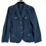 Esprit Vintage Y2K Women's Cotton Pockets Button Front Jacket Navy Blue Small Photo 0