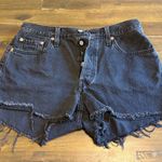Levi's Levi’s 501 Black Denim Cut Off Shorts Daisy Dukes Distressed Frayed 29 Photo 0