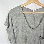 Leith  Light Gray Pocket Front Scoop Neck Short Sleeve Tunic M Photo 2