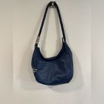 Brighton  Barbados Ziptop Hobo Bag Midnight Leather Braided Strap GUC Photo 3