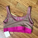 Fabletics Waffle Knit Bralette Tan/Pink NWT Photo 4