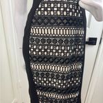 Yoana Baraschi  Chic Black Nude Lace Textured Dress Size 2. #340 Photo 4