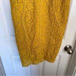 Bardot  Corset Lace Midi Dress Mustard Yellow Size 8 Medium Photo 6
