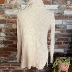 Jeanne pierre   Women's Cream Cable Knit Cowl Neck Sweater Size M Photo 3