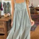 Natural Life  Square Neck Button Up Maxi Dress Size Medium Photo 0