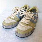 Fendi Match Sneakers Yellow Suede & Light Blue Leather Photo 3