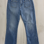 Current/Elliott CURRENT/ELLIOT Anthropologie the cropped boot ankle blue jeans denim cotton 28 Photo 0