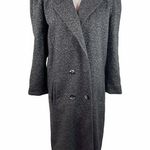 New York Girl Long Peacoat Black White Size 8 Photo 0