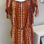 Derek Heart NWT rust orange off-the-shoulder floral print romper Size 3X Photo 0