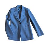 Lafayette 148 Nazelli Textured Wool Jacket Blazer Single Button Wool Size 4 Blue Photo 1