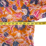 Cleobella Talia Organic Cotton Floral Button Up Top Orange Size S Boho Peasant Photo 3