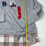 IZOD  Tie Front 2-Fer Sweatshirt NWT Size M Women’s Photo 7