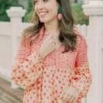 Victoria Dunn Floral Flounce Maxi Dress NWT Sz. L Pink Size L Photo 0