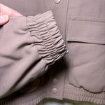 ZARA  Dusty Mauve CROPPED MAXI BOMBER JACKET WITH POCKETS Medium Wool Blend Photo 4