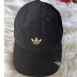 Adidas  Black Velvet Baseball Cap with Gold Trefoil Logo Photo 0