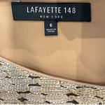 Lafayette 148 New York Knee Length Formal Beige White Cream Dress Size 6 Small S Tan Photo 3