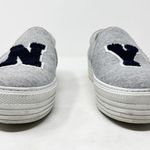 [Joshua Sanders] Gray Navy NY Felt Embroidered Slip On Platform Sneakers Size 10 Photo 4