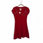 BDG  Urban Outfitters NWT Red Annabelle Tee Mini Dress Contrast Stitch Small‎ Photo 1