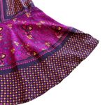 Rebecca Taylor 100% Silk Floral Print Dress Purple Fit N Flare Size 4 Women's Photo 2