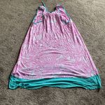 Ellen Tracy  Pink & Teal Sleepwear Dress SIZE XL Photo 3