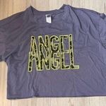 Victoria's Secret Victoria’s Secret sport Gray purple Cropped shirt Yellow ANGEL top short sleeve Photo 0